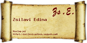 Zsilavi Edina névjegykártya